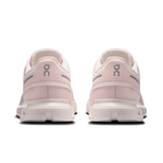 On Cloud 6 women's running shoes in light pink, rear view showing heel design