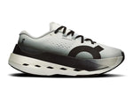 On Cloudboom Max women's running shoe in white with black accents