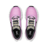 On Cloudmonster 3 women's running shoes in Sakura pink and ivory colorway top view