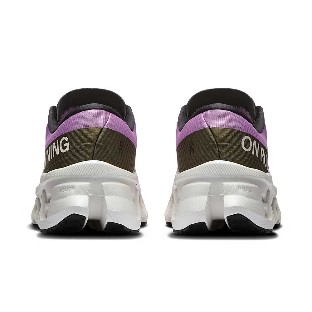 On Cloudmonster 3 women's running shoes in Sakura and Ivory colorway with signature CloudTec sole