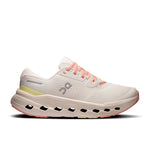 On Cloudrunner 3 running shoe in ivory with coral laces and yellow accents