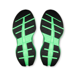 On Cloudrunner 3 Max outsole view showing black rubber with verdite green traction channels