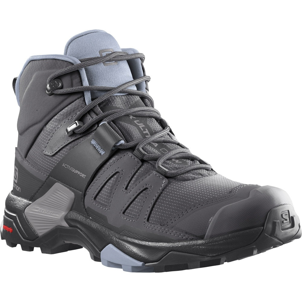 Salomon X Ultra 4 Mid GTX women's hiking boot in grey colorway