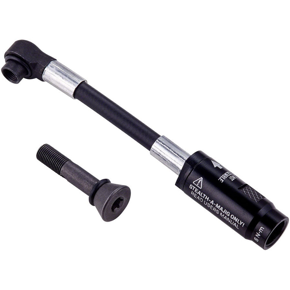 SRAM eTap disc brake hose hood in black with silver accents and hardware