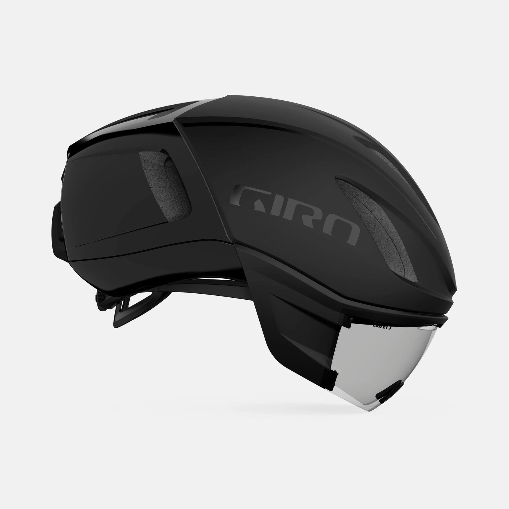 Giro Vanquish MIPS aero cycling helmet in matte black with integrated visor