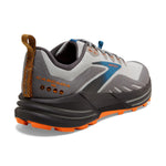 Brooks Cascadia 16 men's trail running shoe in oyster mushroom and orange colorway