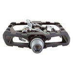 Origin8 Fiend mountain bike clipless pedals with black platform and silver mechanism