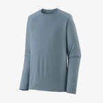 Patagonia men's long sleeve crew neck shirt in blue-gray color