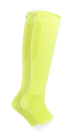 OS1st FS6+ Performance Foot and Calf Compression Sleeves in Fluorescent Yellow