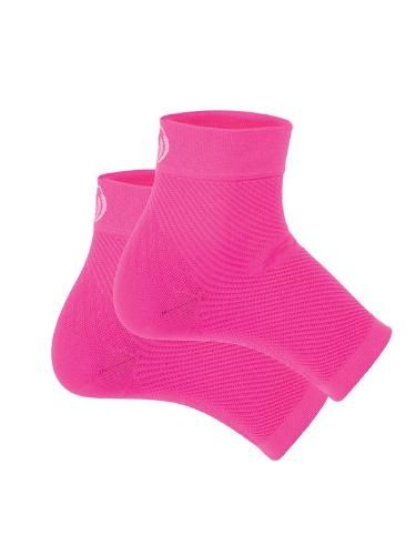 OS1st FS6 Performance Foot Sleeve in bright fluorescent pink color pair