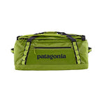 Patagonia Black Hole Duffel Bag in Peppergrass Green with black straps