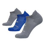 Brooks Run-In No Show 3-pack socks in gray and blue colors