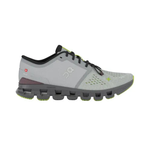 On Cloud X 4 men's running shoe in glacier gray with dark eclipse sole