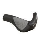 Ergon GP2 bicycle handlebar grips in black and gray with textured palm support