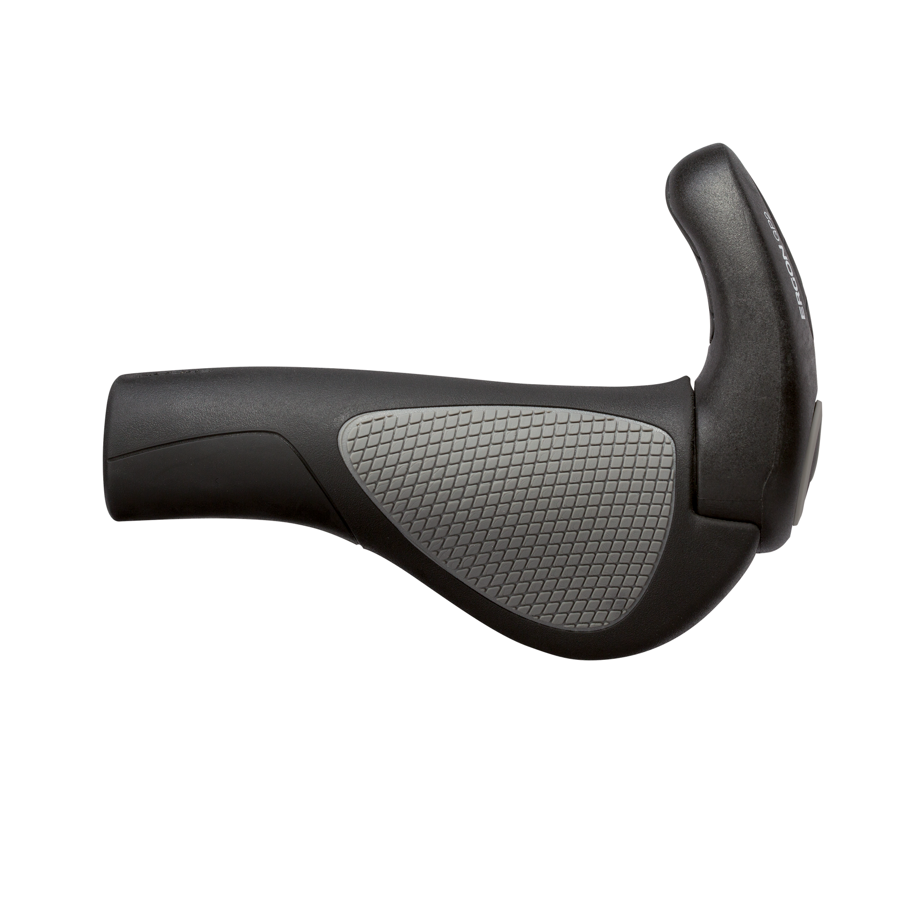 Ergon GP2 bicycle grip in black and gray with textured palm support