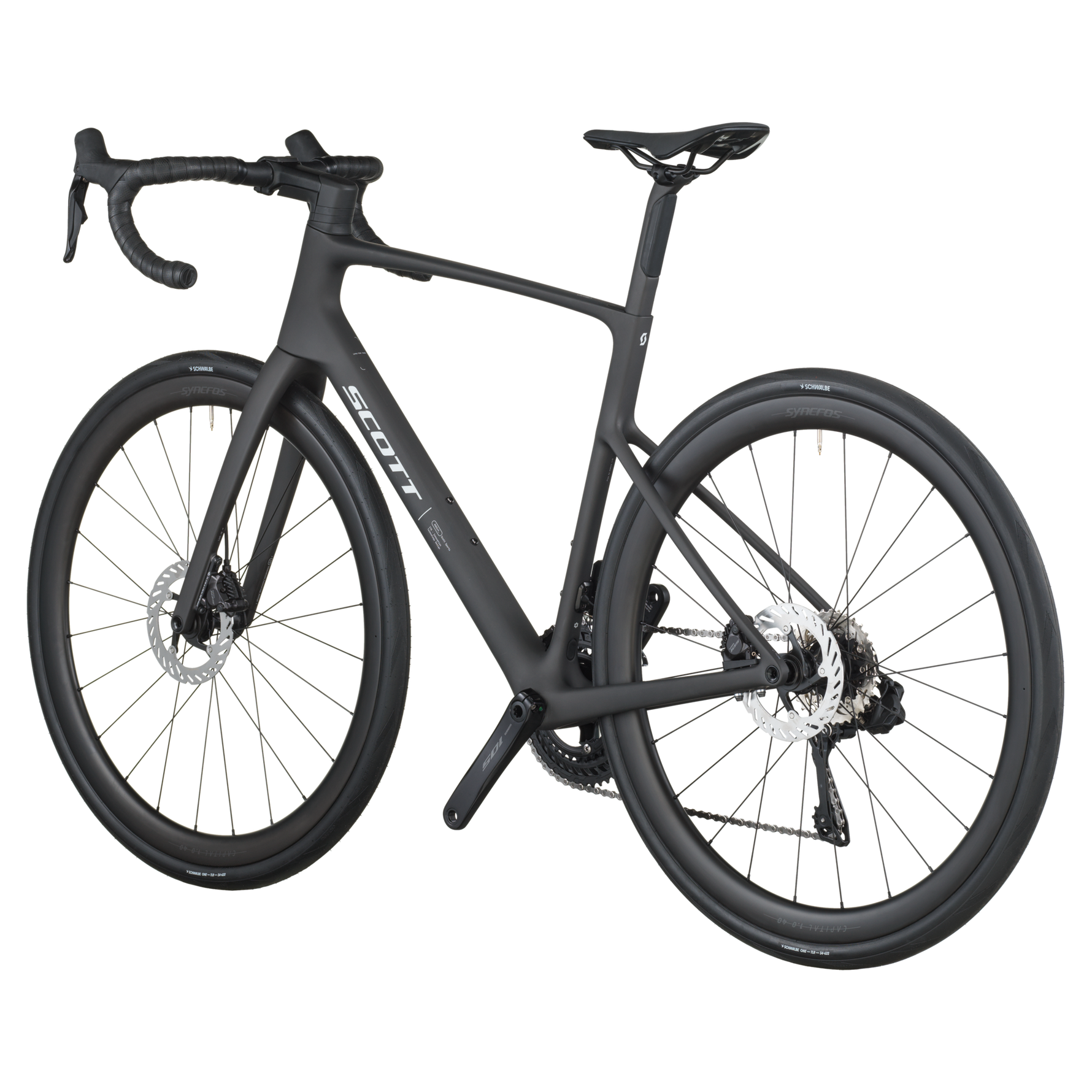 Scott Addict 30 road bike in matte carbon black with disc brakes