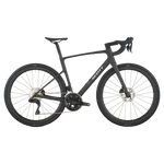 Scott Addict 30 road bike in carbon black with drop handlebars and disc brakes