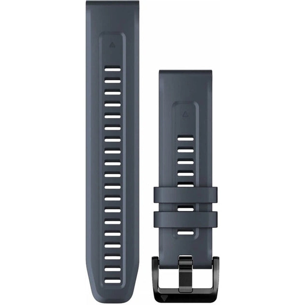 Garmin QuickFit 22 watch band in granite blue silicone with buckle clasp
