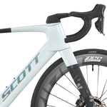Scott Foil RC Pro bike front section showing white frame and black handlebars