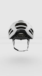 White KASK Caipi cycling helmet with ventilation holes on clean background