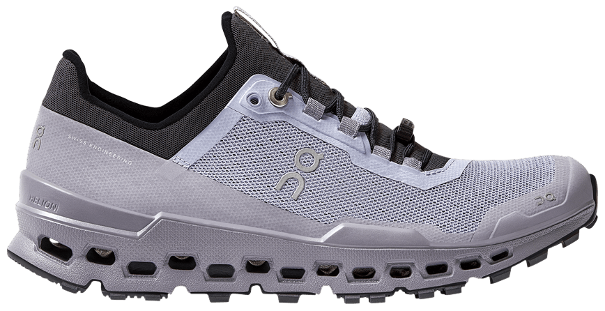 On Cloudultra women's running shoe in lavender and black colorway