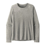 Patagonia Long-Sleeved Capilene Cool Daily Shirt in Feather Grey, flat lay view