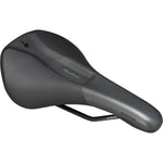 Specialized Bridge Comp with MIMIC saddle in black, angled side view showing dotted texture