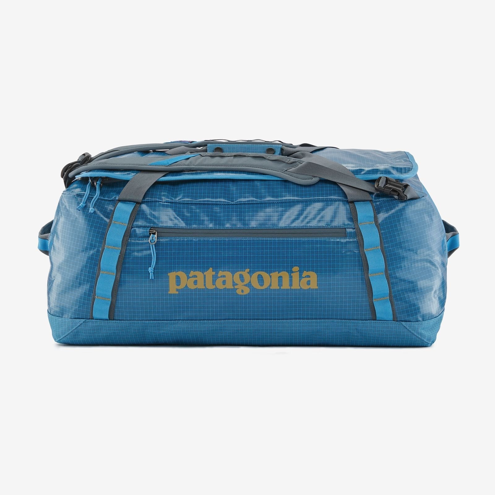 Patagonia Black Hole Duffel 55L in Anacapa Blue with ripstop fabric construction