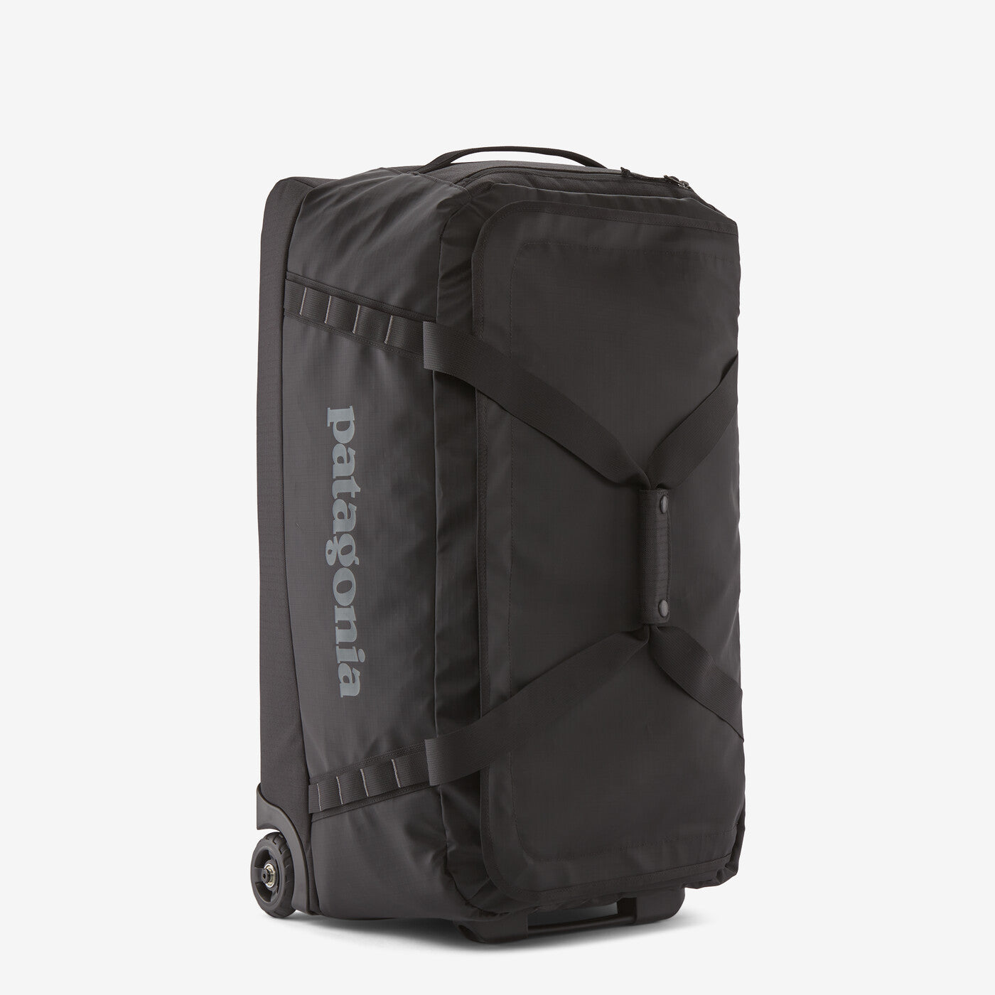 Patagonia Black Hole Wheeled Duffel 70L in black with rolling wheels