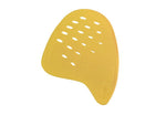 Specialized Body Geometry yellow-orange internal wedge with perforated holes and curved design
