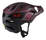 Troy Lee Designs A3 MIPS mountain bike helmet in burgundy with gray accents