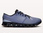 On Cloud X 4 running shoe in Feather/Black colorway with distinctive sole pods