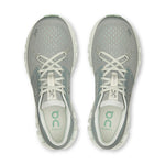 On Cloud X 4 women's running shoes in Tin Iceberg colorway, top view