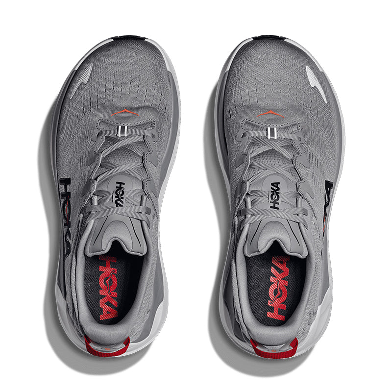 Hoka Gaviota 6 men's running shoes in stellar grey colorway, top view