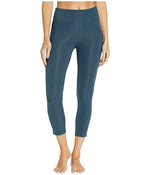 Women's ON Running Tights 7/8 in sea blue color on model