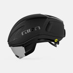 Giro Vanquish MIPS aero road cycling helmet in matte black with integrated visor