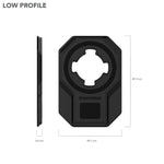 Black Rokform Universal Adapter with dimensions shown in technical diagram style