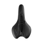 Selle Royal Respiro Athletic black bicycle saddle with center channel on white background