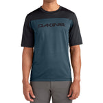 Dakine men's mountain bike jersey in teal and black colorway on model