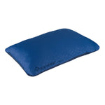 Sea To Summit Foam Core Pillow Regular in navy blue with geometric pattern