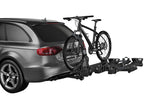 Thule T2 Pro XT bike rack mounted on car with bicycle loaded