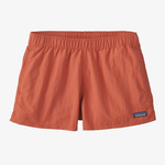 Patagonia Women's Barely Baggies Shorts in coral color with elastic waistband