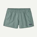 Patagonia Women's Barely Baggies Shorts in early teal green on white background
