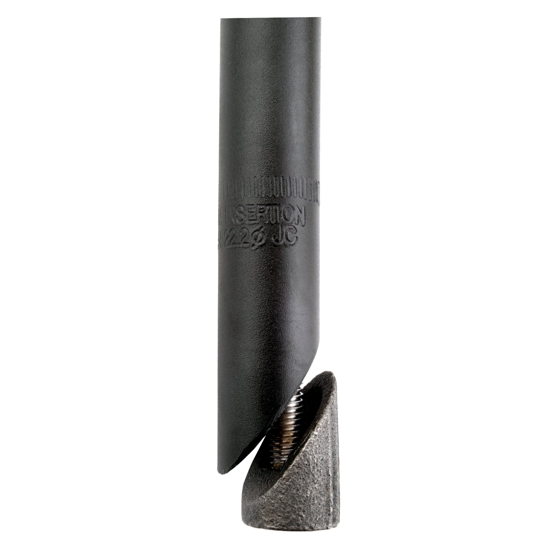 Origin8 Pro Fit black quill stem with angled design on white background