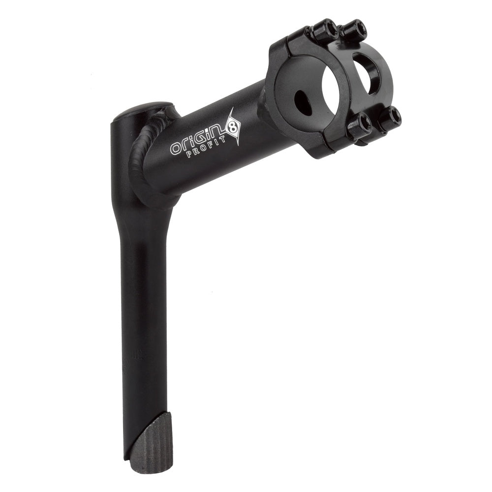 Origin8 Pro Fit black quill stem with adjustable angle for bicycle handlebars