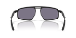 Oakley Bushwick sunglasses rear view showing grey Prizm lenses and satin black frame