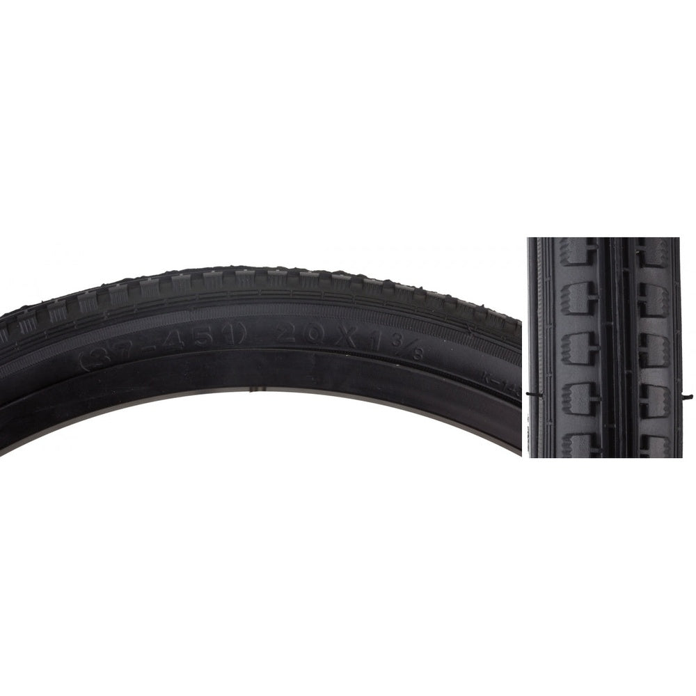 Sunlite Street black bicycle tire showing sidewall markings and tread pattern detail