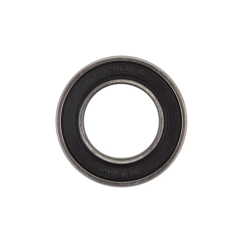 Sunlite 6903RS cartridge bearing with black rubber seal and silver metal ring