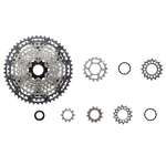 Shimano Deore XT CS-M8200-12 12-speed cassette sprocket set with individual sprockets displayed