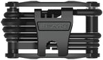 Lezyne RAP II 6 black multi-tool folded front view showing Lezyne branding